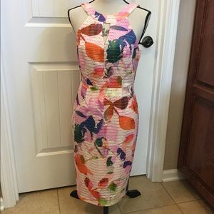 NWT trina turk sz 6 floral pink halter dre…